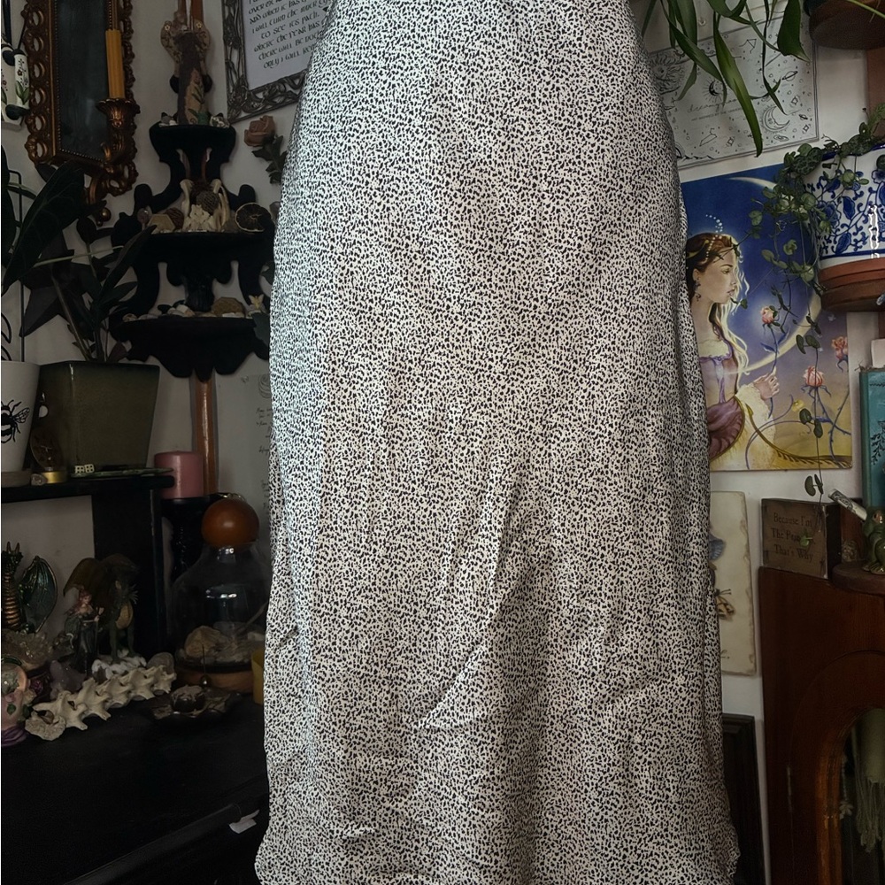 Sienna Sky Cream Maxi A-Line Skirt for Night Out